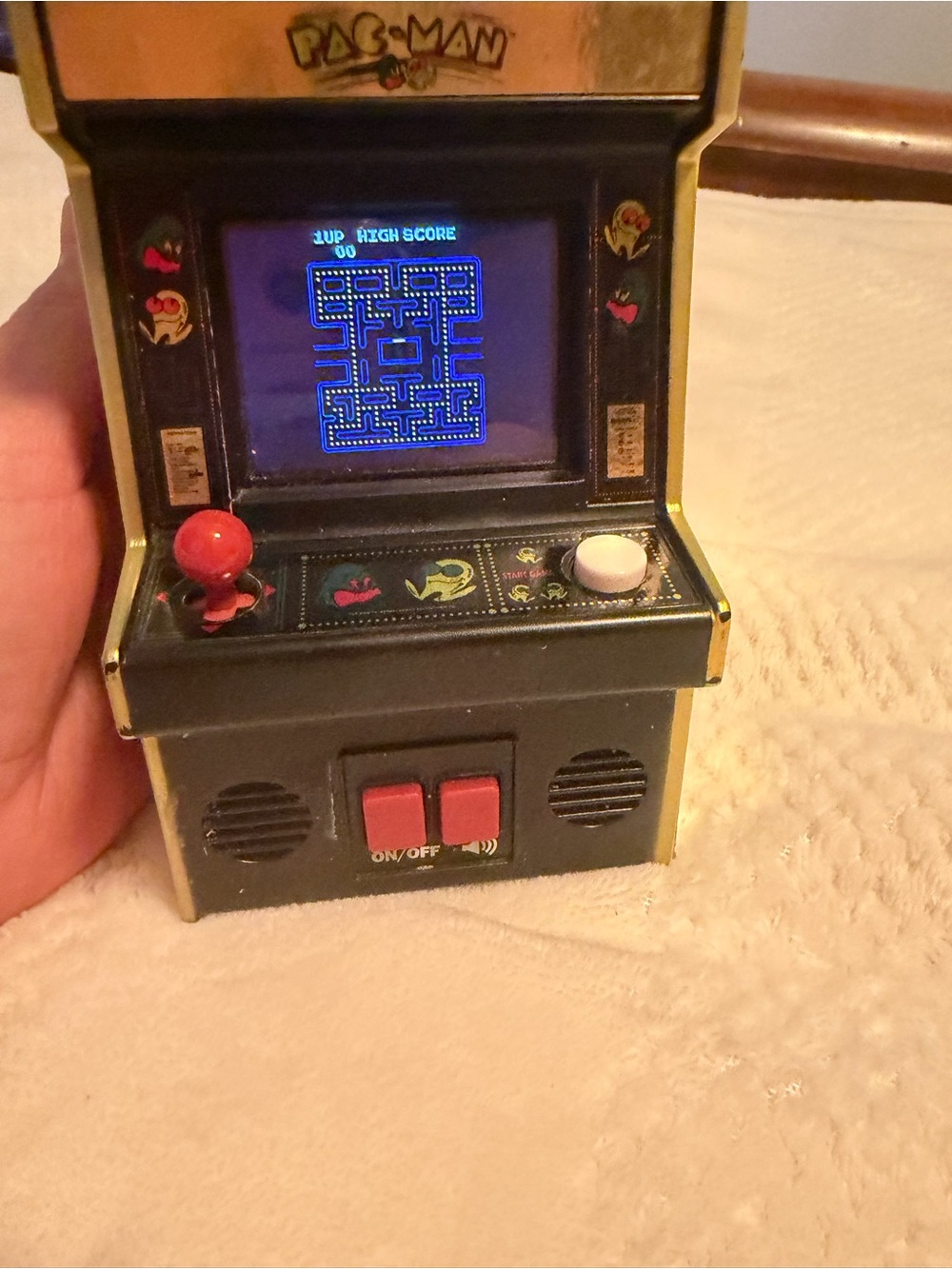 Mini Arcade Game - Yellow/Black Portable Tabletop Console